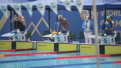 صورة انطلاق منافسات اليوم الأول ببطولة العالم للسباحة بالزعانف