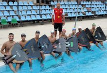 صورة منتخب السباحة بالزعانف يجري القياسات الأخيرة قبل انطلاق بطولة العالم بالقاهرة
