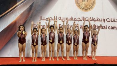 صورة أكاديمية تاجان تفوز ب 15 ميدالية ذهبية فى بطولة الجمهورية للجمباز